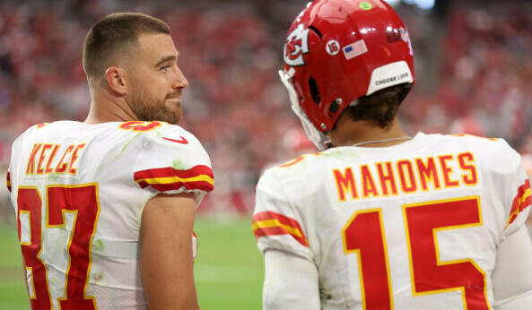 Travis Kelce and Patrick Mahomes