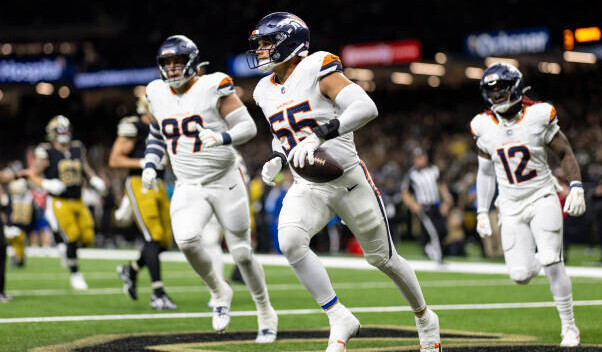 LB Cody Barton with a defensive TD v NO week 7