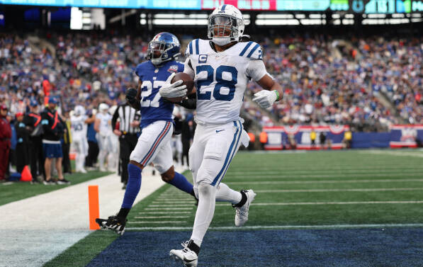 RB Jonathan Taylor v Giants week 17, 2024